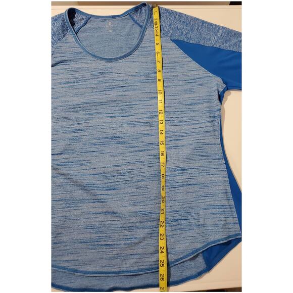 Athleta Running Wild Heathered Blue Long Sleeve Running Shirt Womens Size XL - Picture 10 of 11